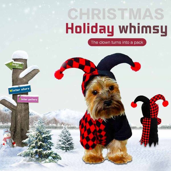 

pet puppies clothes three-dimensional transfiguration teddy clothes clown christmas dress