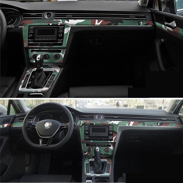 Para volkswagen vw passat b8 2017-2019 interior painel de controle central maçaneta da porta 3d 5d adesivos de fibra de carbono decalques estilo do carro ac221m