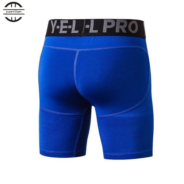 

yuerlian pro 1045 soft elastic tight short pants quick drying sports shorts gg, Black;blue