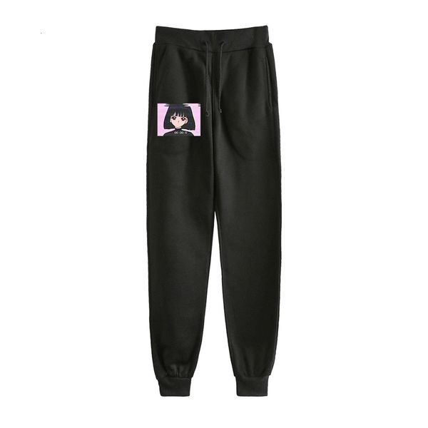 

vaporwave wild trend joker men and women leisure time bottom-tied trousers, Black;green