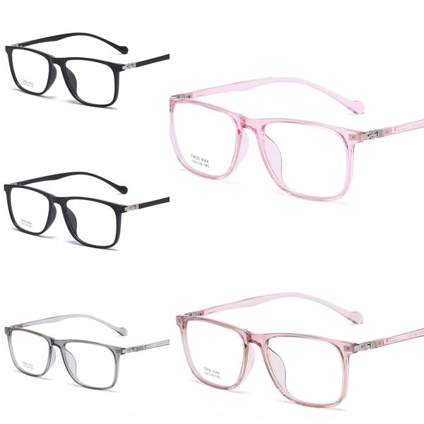 

student box ultra light tr90 frame glasses men's jelly color glasses women's plain face all-match, Silver