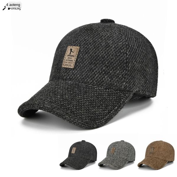 

мужская дизайнерская зимняя хлопковая спортивная бейсболка на открытом воздухе досуг теплая защита ушей шерстяная шапка день ребенка, Blue;gray