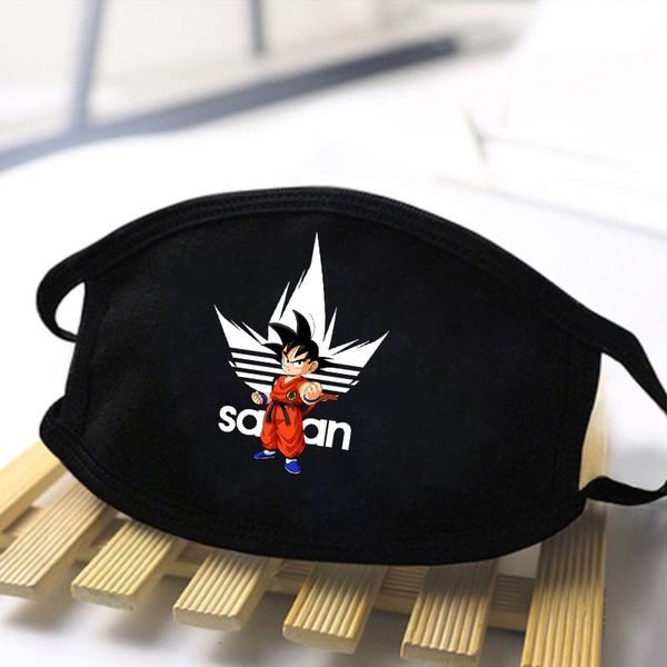 

fashion dragon ball dustproof mouth-muffle masks print mens mask black color casual washable mask for women byusy