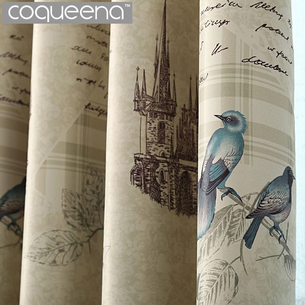 2019 Ready Made Rustic Style Curtains For Kitchen Living Room