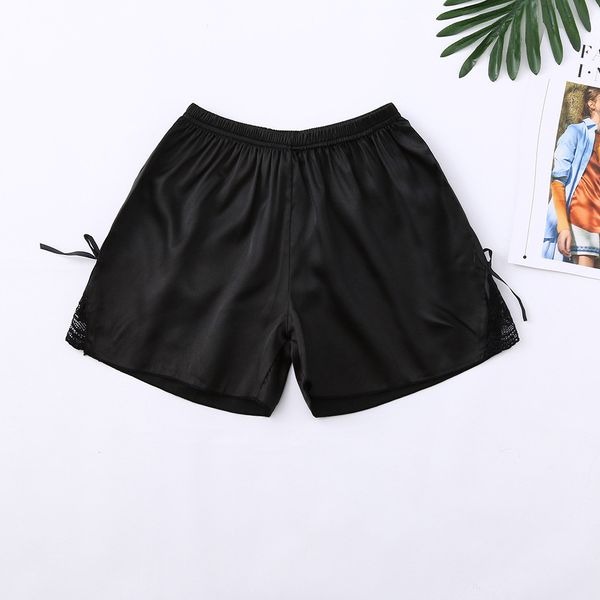 

2019 women fashion lace sleepwear home lingerie short pajama pant pantalones de pijama drop shopping wd3, Black;red
