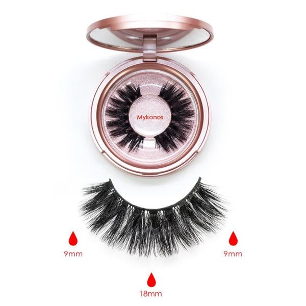 

magnetic eyelashes with 5 magnet natural long glue-3d resuable silk fiber hand-made magnet eyelashes false lashes-mykonos