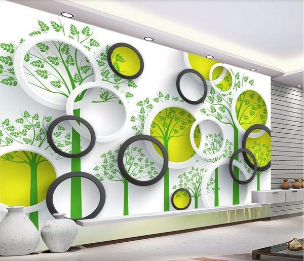 

3d room wallpaper custom p non-woven mural modern minimalist big tree forest 3d stereo tv background wall wallpaper for walls 3 d