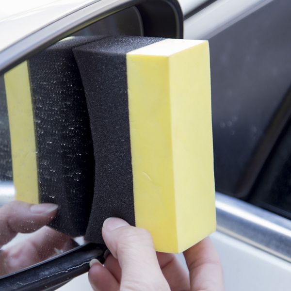 Carro contornado rodas escova esponja ferramentas aplicador para pneu hub limpeza depilação polimento esponja1324q