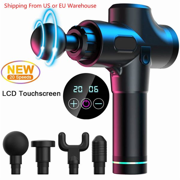 

muscle massage gun muscle massager fascia gun 4 massage head 30 gear adjustment relaxer massager machine