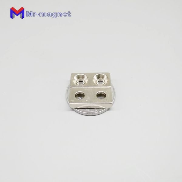 

10pcs/lot magnets 20x10x4 5mm hole 20x10x4-5 mm n35 super strong rare earth ring block neodymium magnet permanant kings