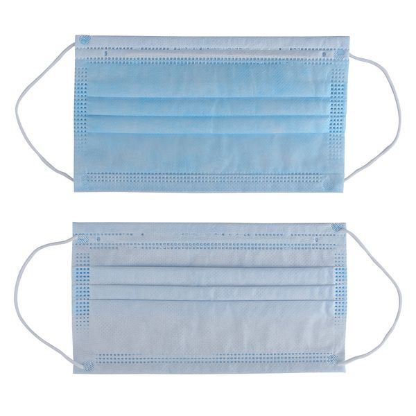 

3 ply disposable face mask non woven virus protective dust with mouth mask elastic ear loops