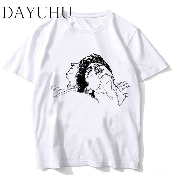

call me by your name new arrival 2018 men fashion printed t-shirt short sleeve casual design t shirt hipster cool, White;black