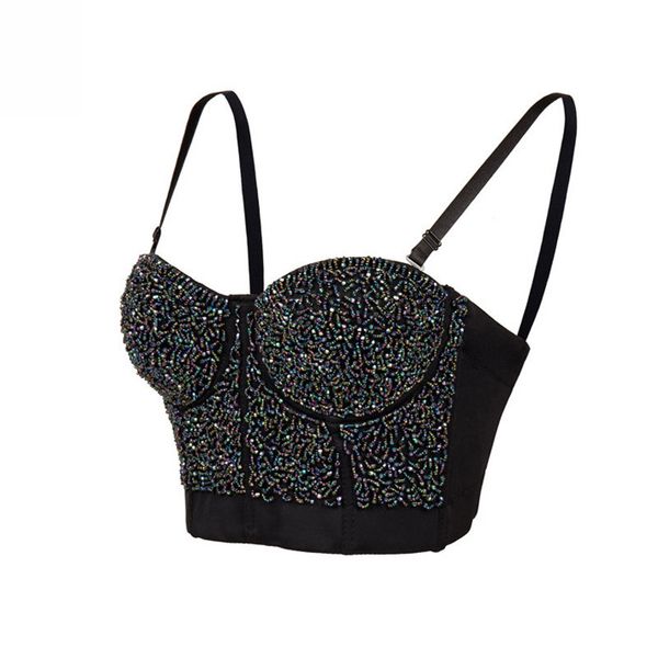 

corset women slimming corset bra beading luxury style black silver for party cosplay daily, Black;white