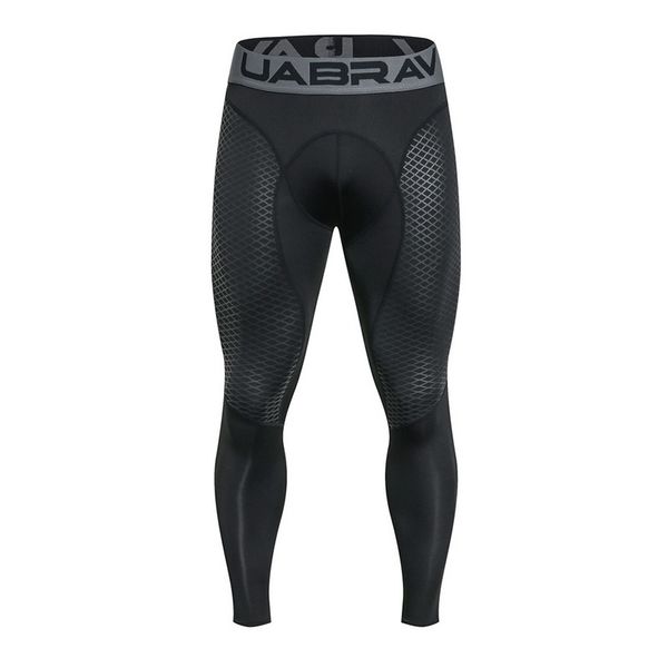 

oeak men compression leggings running tight gym jogging pants sports quick dry leggings fitness trousers men training bottoms, Black