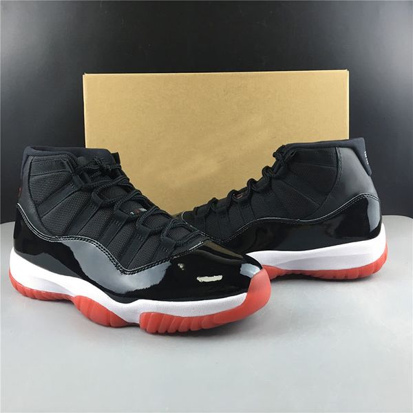 

2019 correct version bred basketball shoes 11 11s mens womens black red fashion outdoor sports sneakers designer shoes high quality