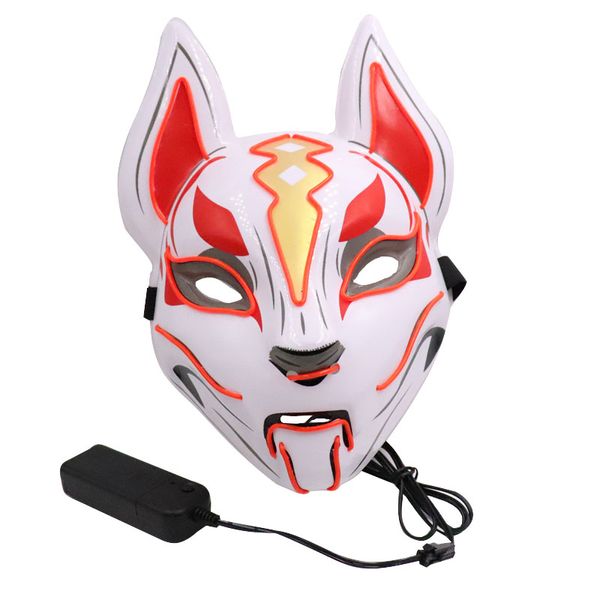 

full face neon mask light led mask halloween party masque masks glow in the dark horror glowing masker purge