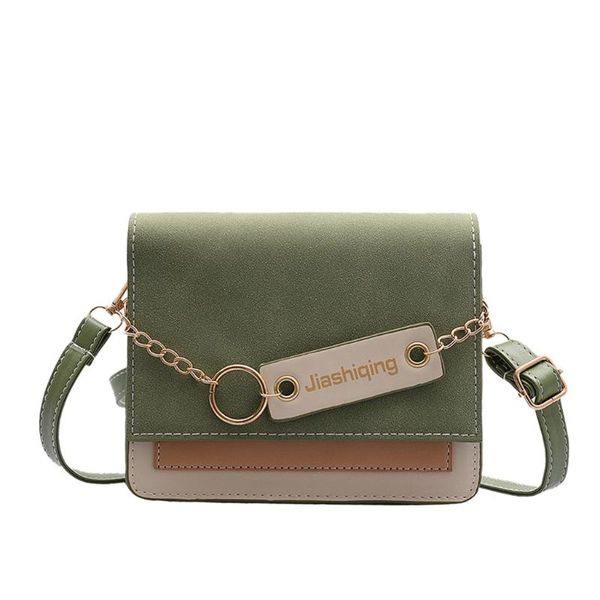 

scrub leather crossbody bags for women 2020 chain messenger shoulder bag contrast color ladies purses and handbags bolso mujer