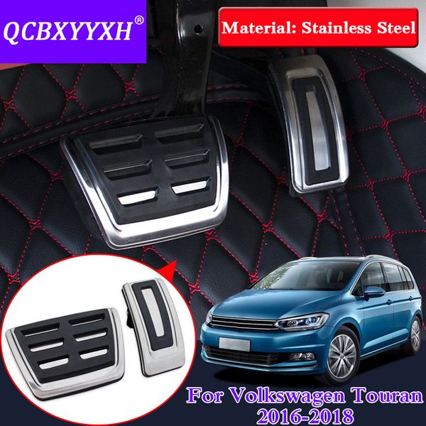 

qcbxyyxh car styling car accelerator pedals for vw touran 2016-2018 internal gas pedals at&mt decoration cover accessories