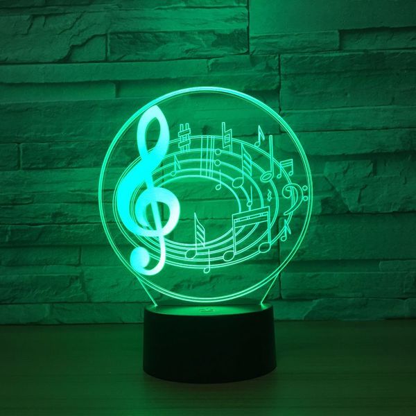 

music notes creative led 3d night light usb colorful mood desk table decorative lamp baby sleepping atmosphere lamp gifts