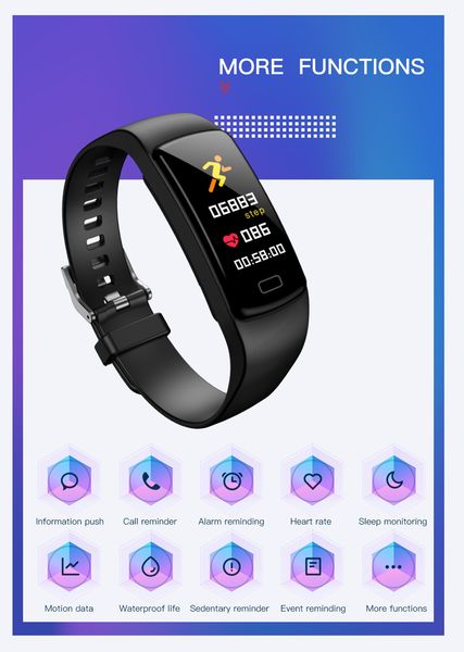 

y9 smart activity tracker watch band fitness bracelet heart rate monitor blood pressure wristbands for smartphone smartband