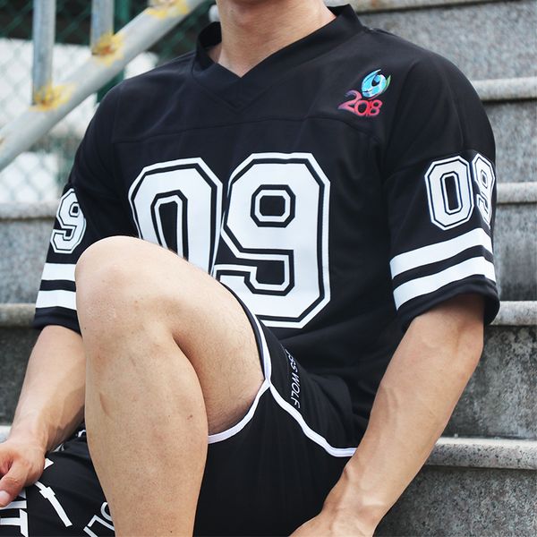 

2020 new short-sleeved t-shirt men loose big yards tide brand t-shirt printing male outdoor sports basketball clothes a generation of fat, White;black