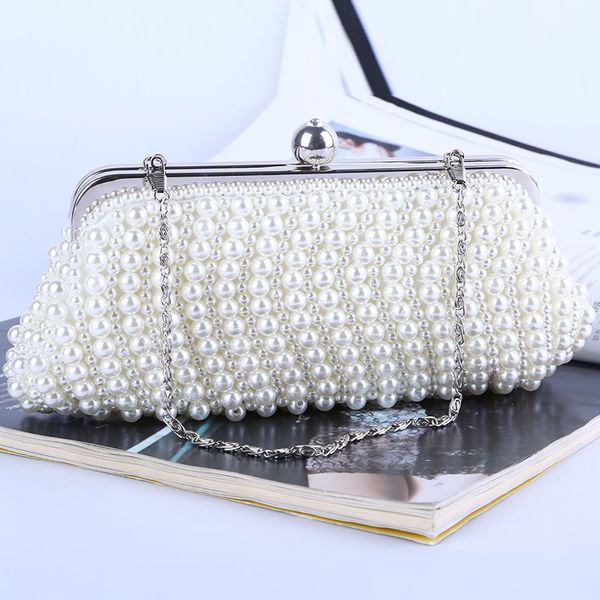 

ivory beadead party/wedding bags woman fashion purse luxury beading day clutches single chain shoulder bags women cluthes
