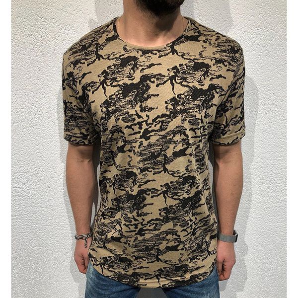 

mens лето конструктор вскользь тенниска нового камуфляж для печати моды crew neck короткого рукав дряблой homme тройников, White;black