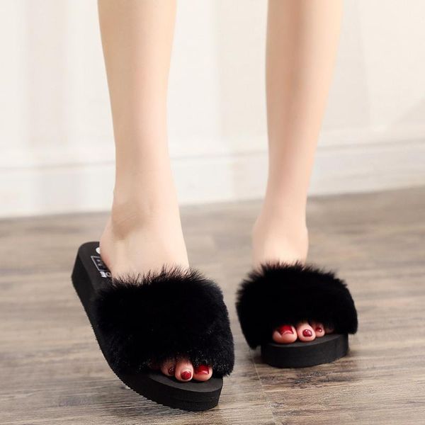 

sagace summer women flock sandals non-slip casual sandals beach slippers shoes pattern fashion shoes slides slipper, Black
