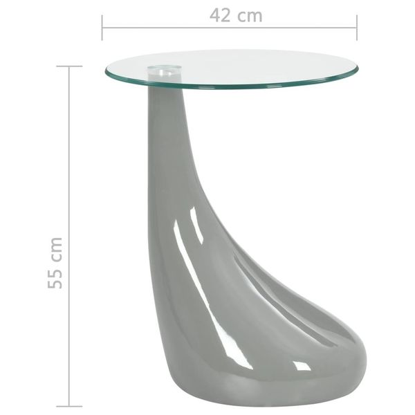 

coffee table with circular shelf in glossy gray glass dining room furniture
