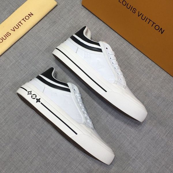 

2020 latest style high-end luxury men's casual sports shoes fashion casual brand platform lace-up men's classic vintage size 38-44, Black