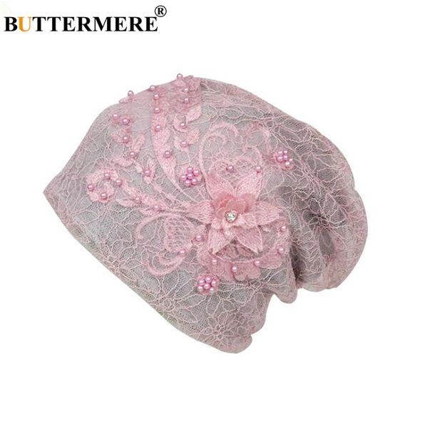

buttermere lace skullies beanies caps women chemotherapy turban stretch female pile heap cap ladies pink headscarf bandana, Blue;gray