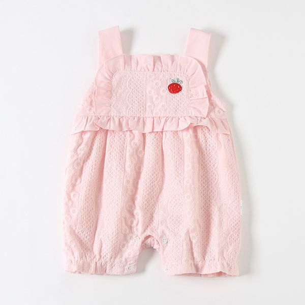 

2020 baby strawberry print romper summer, Blue