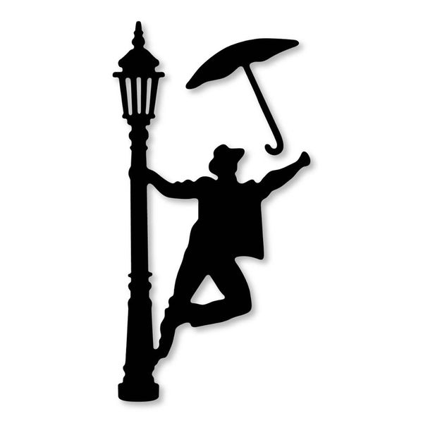

new street lamp umbrella man set metal cutting dies stencil craft for diy scrapbooking album embossing paper card decor template other decor
