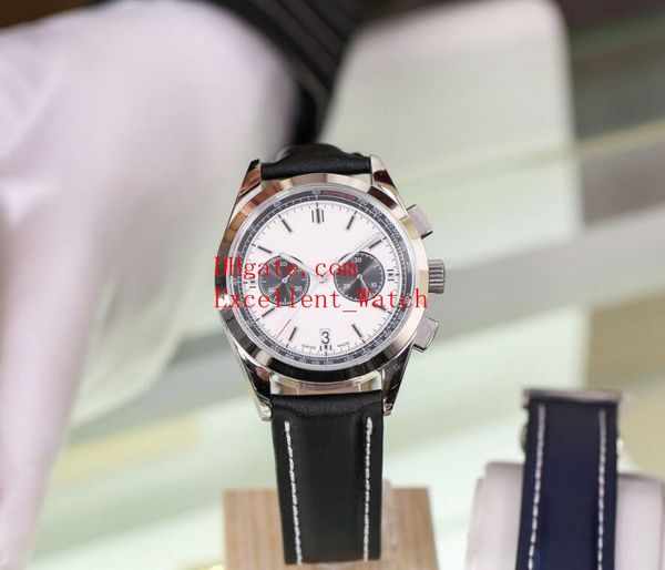 

4 new sell mens watches 42 mm ab0118221g1p2 premier b01stainless steel vk quartz chronograph working leather strap men's watch watch, Slivery;brown