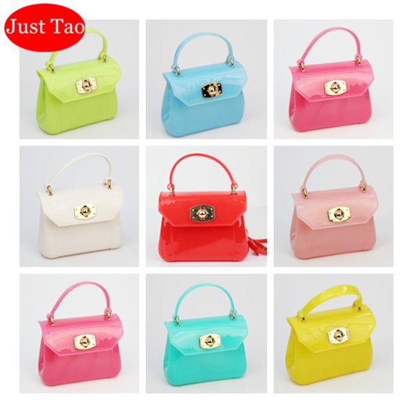 

dhl just tao children jelly totes 10 colors messenger bags for toddlers kids mini handbags girls beach bag jtd022