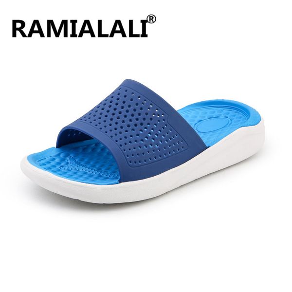 

new men's summer slippers men sandals male slippers beach shoes bathroom outdoor water shoes zapatos de hombre, Blue;gray