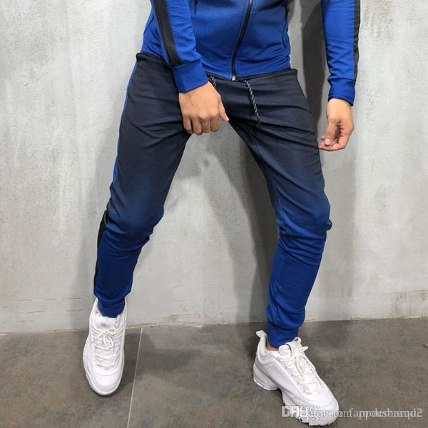 

мужская хип-хоп костюмы 3d градиент мужские спортивные брюки мужские спортивные брюки толстовки полосатый карандаш для продажи, Black