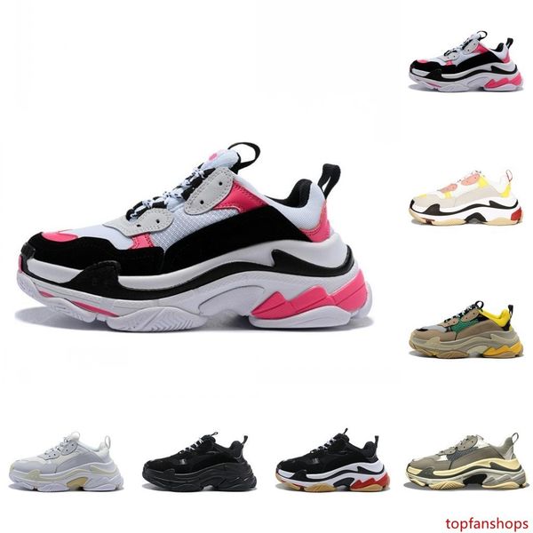 

wholesale designer paris 17fw triple s sneakers for men women black red white green casual dad shoes tennis increasing sneakers