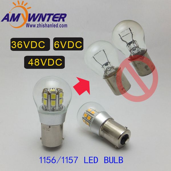 

1156 led p21w dual light 6v p21/5w bay15d 36v 48v led car-styling signal lamp headlight bulb car lights 3w parking brake