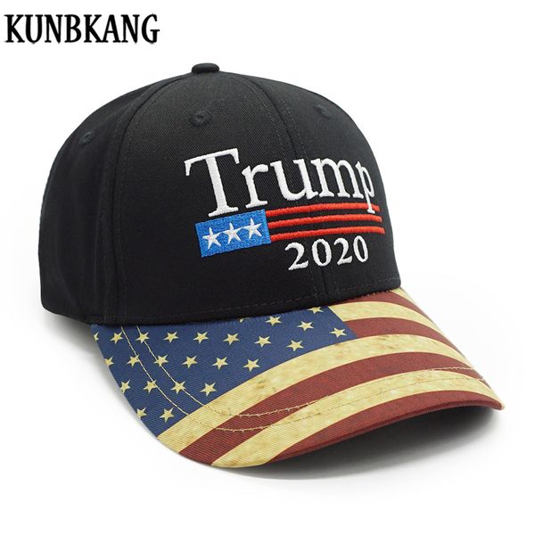 

new vintage trump 2020 hat usa flag baseball cap men women snapback hats embroidery bone casual trump snapback cap gorras, Blue;gray