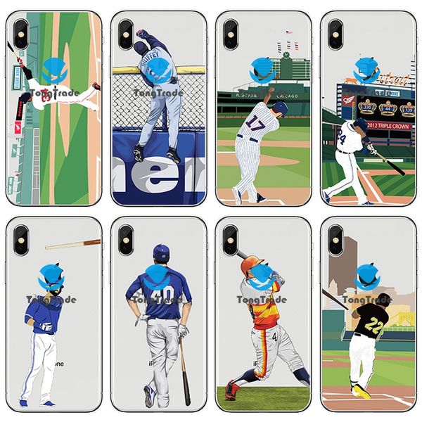 

tongtrade] soft silicone tpu case for apple iphone 11 pro max x xs 8p 7p 6p galaxy s10 5g basketball baseball star cartoon painted case