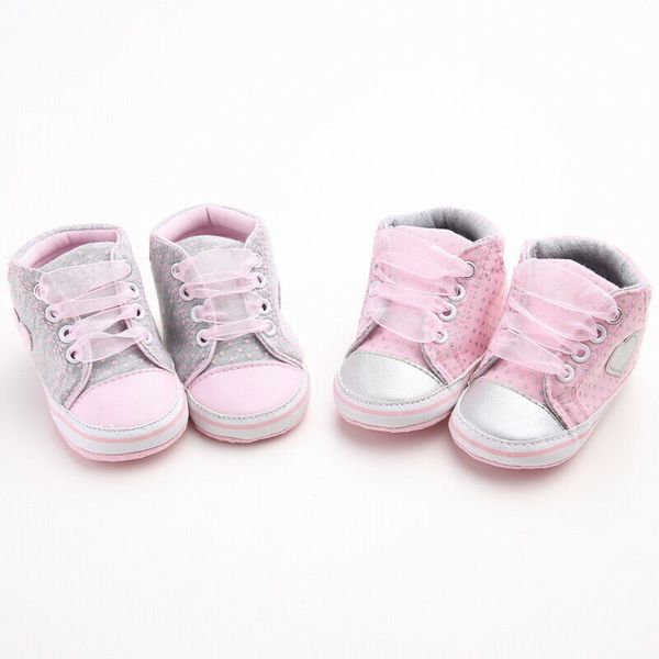 

usa cute newborn baby boys girls soft sole dot crib shoes anti-slip sneaker prewalker love infant toddler baby kids 0-18m