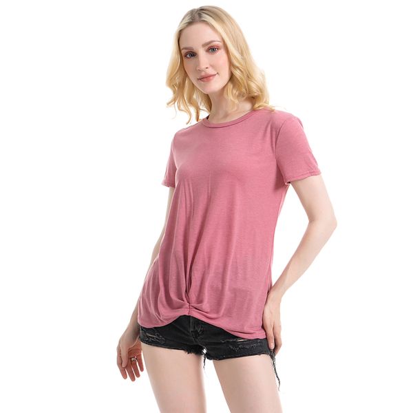 

round neck short sleeve t-shirt womens 2020 spring and summer slim tee shirt fashion lady camisetas verano mujer femme, White