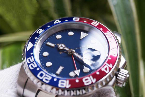 

# 881 top мужские часы мужские пепси gmt синий красный керамический ободок автоматическая нержавеющей ремешок твердые clssp спорт self-обмот, Slivery;brown