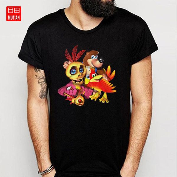 

banjo kazooie t shirt, White;black