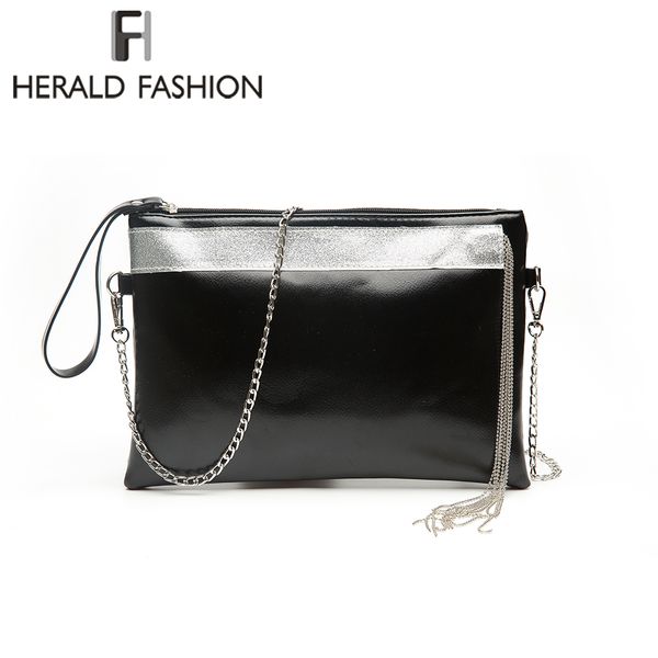 

herald fashion women envelope with tassel luxurious lady's day clutches quality female leather shoulder bag causal messenger bag
