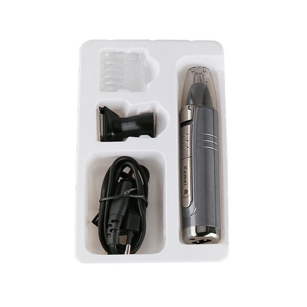 

kemei nose and ear trimmer 2 in 1 face care hair trimmer peli del naso cutting guides km-6511
