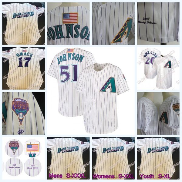 

51 Randy Johnson 2001 Worls Champions Diamondbacks 38 Curt Schilling 9 Matt Williams 5 Tony Womack 20 Luis Gonzalez 12 Steve Finley Jersey
