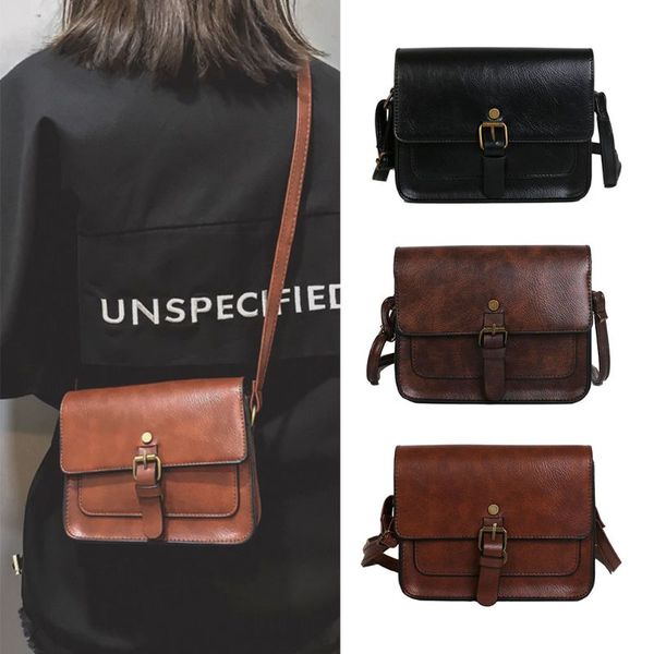 

2019 vintage women flap casual leather shoulder bags lady crossbody messenger elegant tote purse envelop clutch female