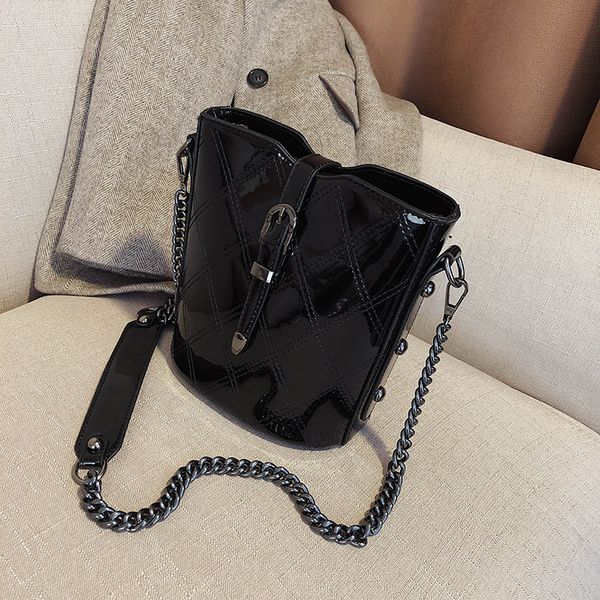 

keten тас даст режим тас schoudertas toevallige сумка цвартой glanzend handtas emmer luxe дизайнер handtas